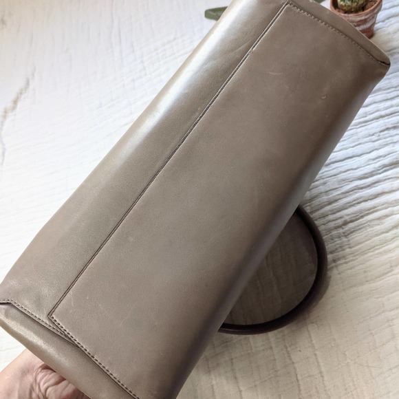 Coach Borough Napa Soft Leather Satchel Tote in Earth Gray - Picture 9 of 12